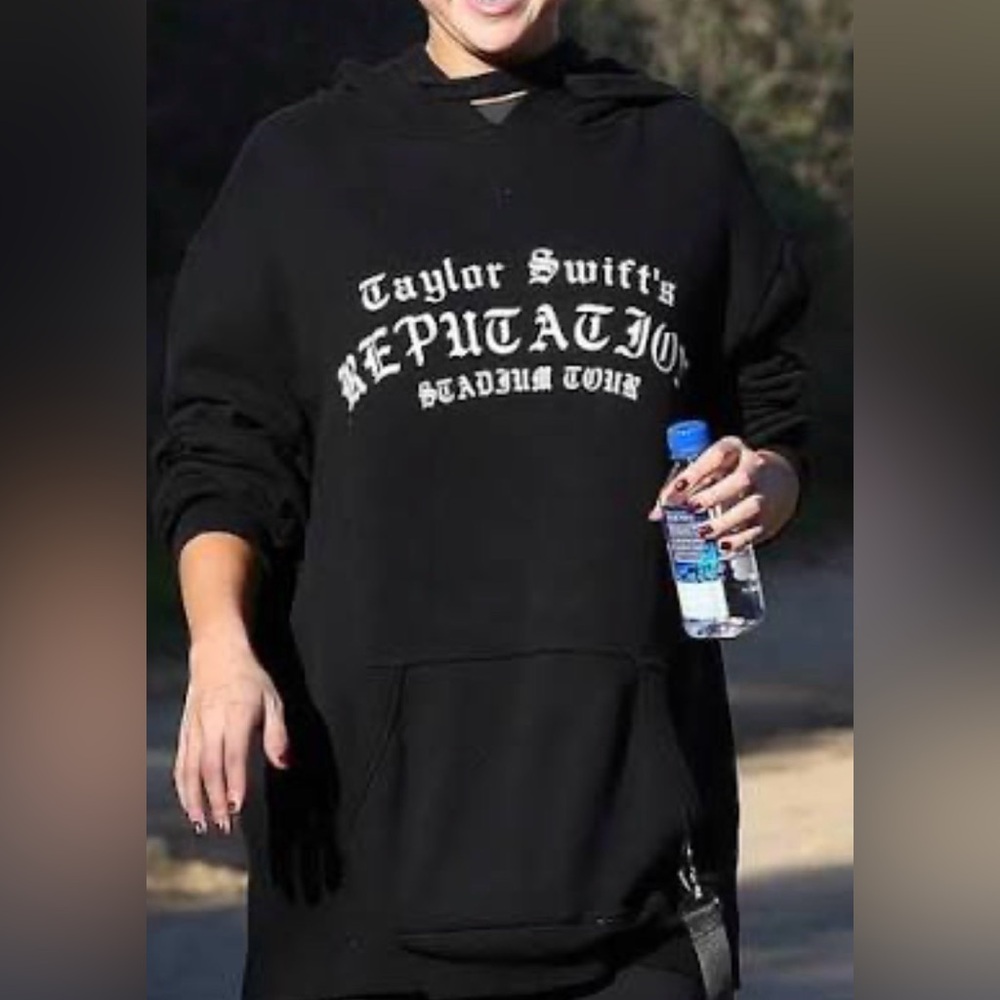 Taylor Swift Hoodie sz S Oversized Black Reputation Stadium Tour Official RARE